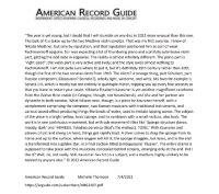 American Record Guide (2022)